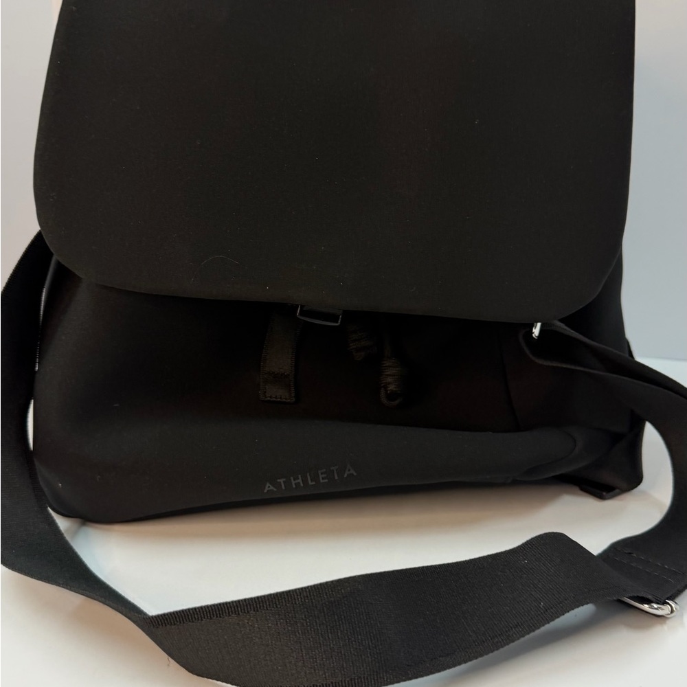 Athleta Black Neoprene Convertible Backpack | Power of She | Travel Gym Bag - Picture 3 of 10
